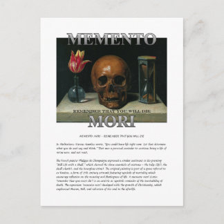 Memento Mori - Denken Sie daran, Postcard die Postkarte