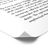 Memento Mori - Denken Sie daran, Poster die (Ecke)