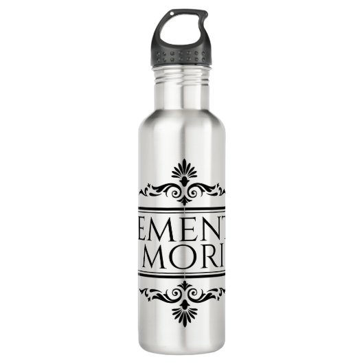 Memento Mori Edelstahlflasche (Vorderseite)