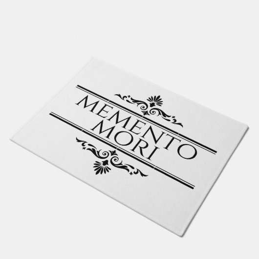 Memento Mori Fußmatte (Schrägansicht)