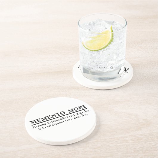 Memento mori getränkeuntersetzer (Seite)
