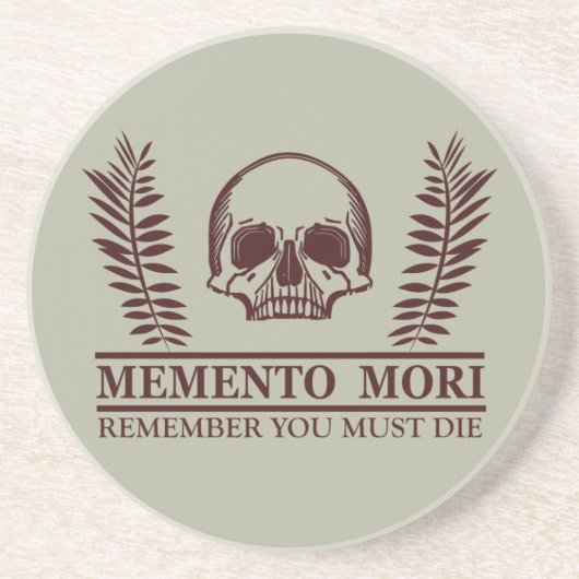 Memento mori getränkeuntersetzer (Vorne)