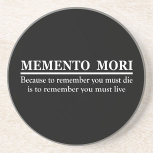 Memento mori getränkeuntersetzer