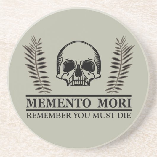 Memento mori getränkeuntersetzer (Vorne)