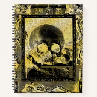 Memento Mori Gothic Gold Alchemy Book of Shadows Notizblock