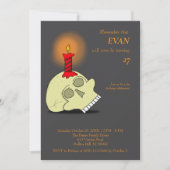 Memento Mori Halloween Geburtstag Einladung (Vorderseite)