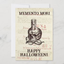 Memento Mori Halloween Grußkarte Feiertagskarte