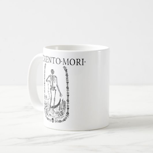 Memento Mori Kaffeetasse (Vorderseite Links)