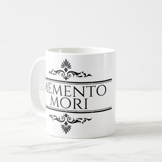 Memento Mori Kaffeetasse (Vorderseite Links)
