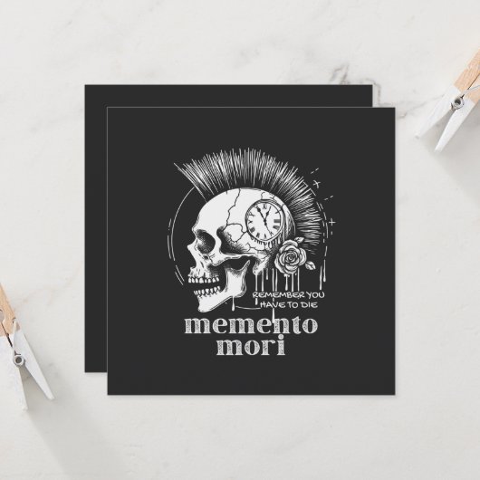 Memento Mori Karte (Vorderseite/Rückseite Beispiel)