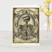 Memento Mori Karte (Gelbe Blume)