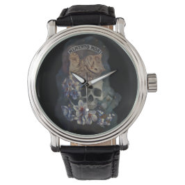 Memento-Mori-Katze Armbanduhr