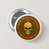 Memento Mori Knopf von Phil Elmore Button (Vorne & Hinten)