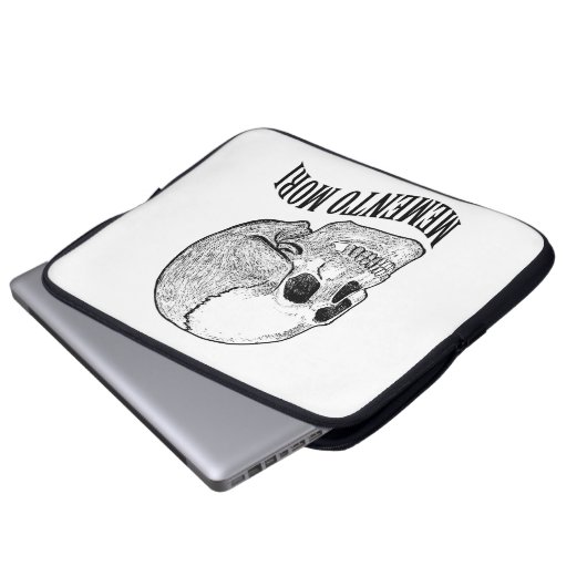 Memento mori laptopschutzhülle (Vorne Knopf)