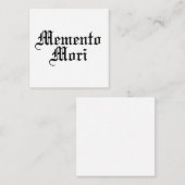 Memento Mori - lateinische Phrase Begleitkarte (Vorne/Hinten)