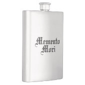 Memento Mori - lateinische Phrase Flachmann (Rechts)
