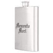 Memento Mori - lateinische Phrase Flachmann (Links)