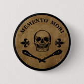 Memento Mori lateinische Sprüche Button (Vorderseite)