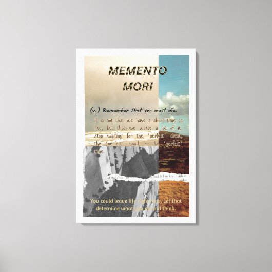 Memento Mori Leinwanddruck (Vorderseite)