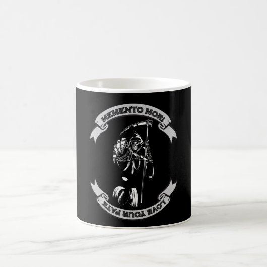 MEMENTO MORI Liebe Ihr Schicksal Grimm Sensenmann Kaffeetasse (Mittel)
