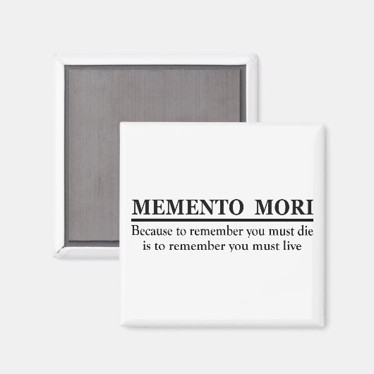 Memento mori magnet (Vorderseite/Rückseite)
