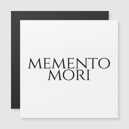 Memento Mori Magnetkarte (Vorne/Hinten)