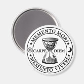 Memento mori memento vivere magnet (Vorderseite/Rückseite)