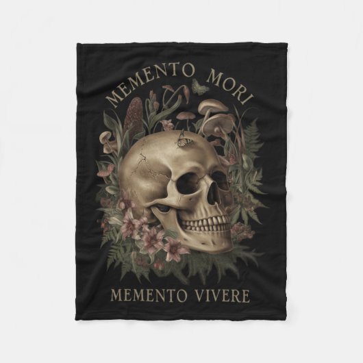 Memento Mori Memento Vivere _ Philosophie & amp; L Fleecedecke (Vorderseite)