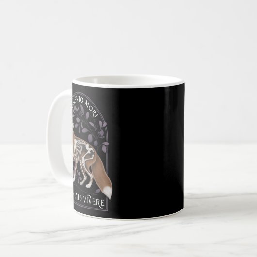 Memento Mori Memento Vivere _ Philosophie & amp; L Kaffeetasse (Vorderseite Links)