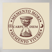 Memento mori memento vivere poster (Vorne)