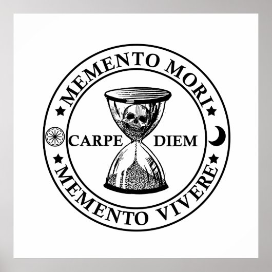 Memento mori memento vivere poster (Vorne)