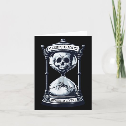 Memento Mori Memento Vivere Skull Design Stoic Phi Karte (Vorderseite)