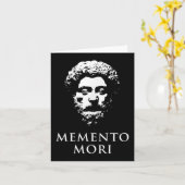 Memento Mori mit Marcus Aurelius Head Karte (Gelbe Blume)