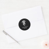 Memento Mori mit Marcus Aurelius Head Runder Aufkleber (Umschlag)