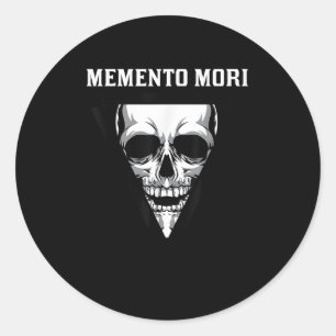 Memento Mori Mortality Stoic Stoicism Philosophie  Runder Aufkleber