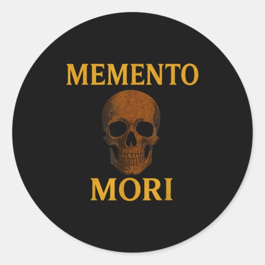 Memento Mori Philosophy Stoicism Quote Runder Aufkleber (Vorderseite)