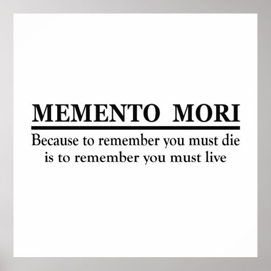 Memento mori poster (Vorne)