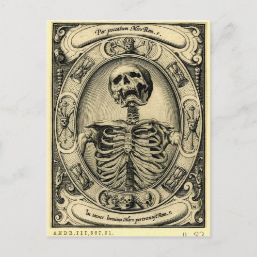 Memento Mori Postkarte (Vorderseite)