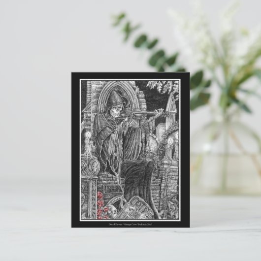 Memento Mori Postkarte (Stehend Vorderseite)