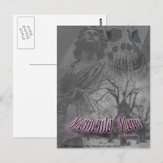 Memento mori Postkarte 2 (Vorne/Hinten)