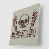 Memento mori quadratische wanduhr (Winkel)