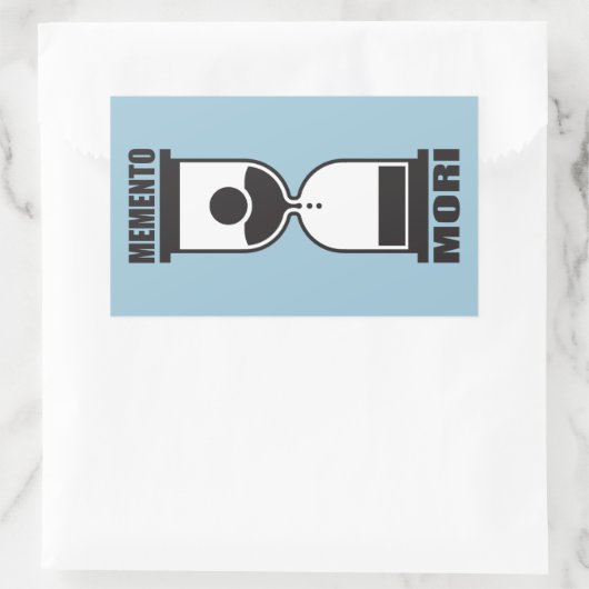 Memento Mori Rechteckiger Aufkleber (Tasche)