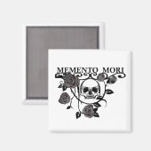 Memento-Mori-Rose Magnet (Vorderseite/Rückseite)