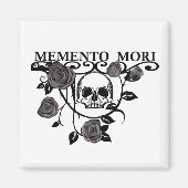 Memento-Mori-Rose Magnet (Vorne)