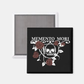 Memento mori rote Rosen Magnet (Vorderseite/Rückseite)