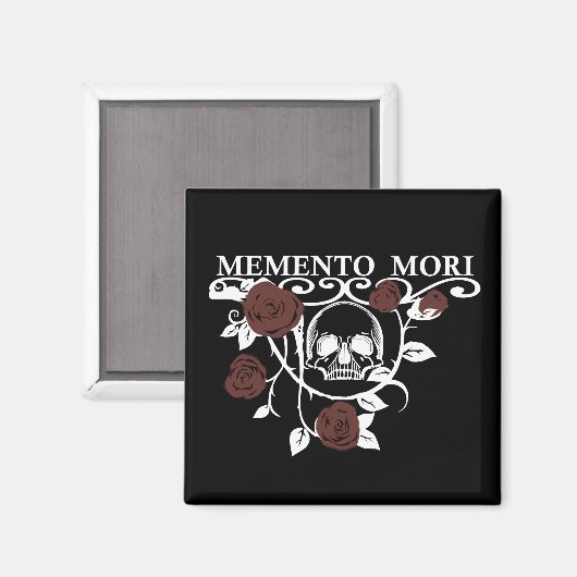 Memento mori rote Rosen Magnet (Vorderseite/Rückseite)