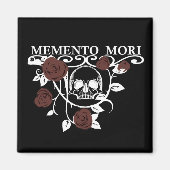 Memento mori rote Rosen Magnet (Vorne)