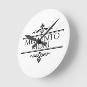 Memento Mori Runde Wanduhr (Winkel)