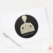 Memento Mori Runder Aufkleber (Umschlag)