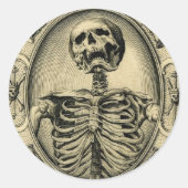 Memento Mori Runder Aufkleber (Vorderseite)